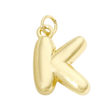 Bubble Letter "K" Charm