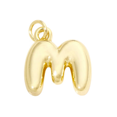 Bubble Letter "M" Charm