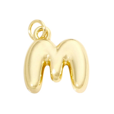 Bubble Letter "M" Charm