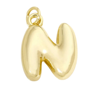Bubble Letter "N" Charm