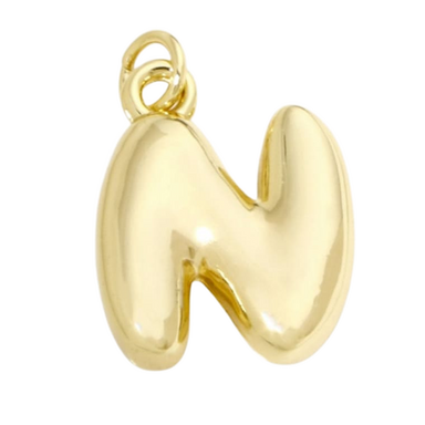 Bubble Letter "N" Charm