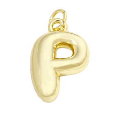 Bubble Letter "P" Charm