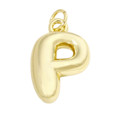 Bubble Letter "P" Charm
