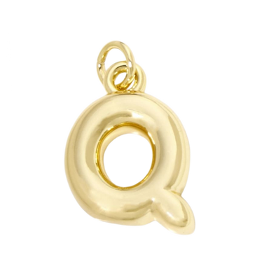 Bubble Letter "Q" Charm