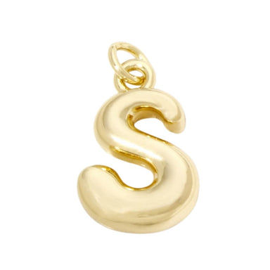 Bubble Letter "S" Charm