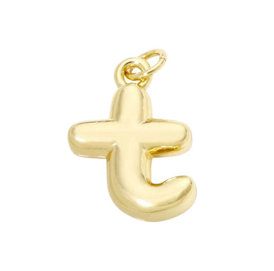 Bubble Letter "t" Charm - Elisa Charms