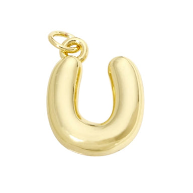 Bubble Letter "U" Charm