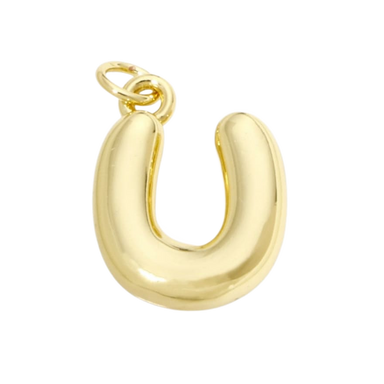 Bubble Letter "U" Charm