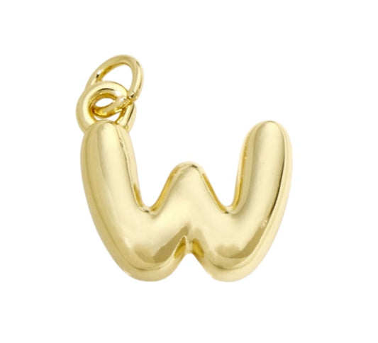 Bubble Letter "W" Charm - Elisa Charms