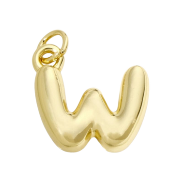 Bubble Letter "W" Charm