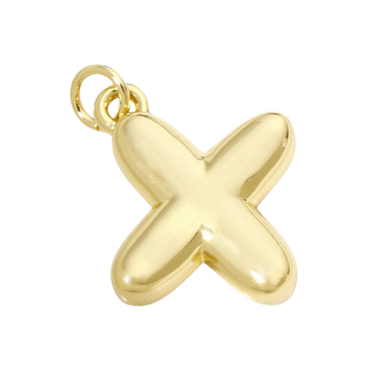 Bubble Letter "X" Charm