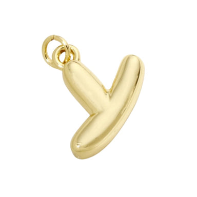 Bubble Letter "Y" Charm