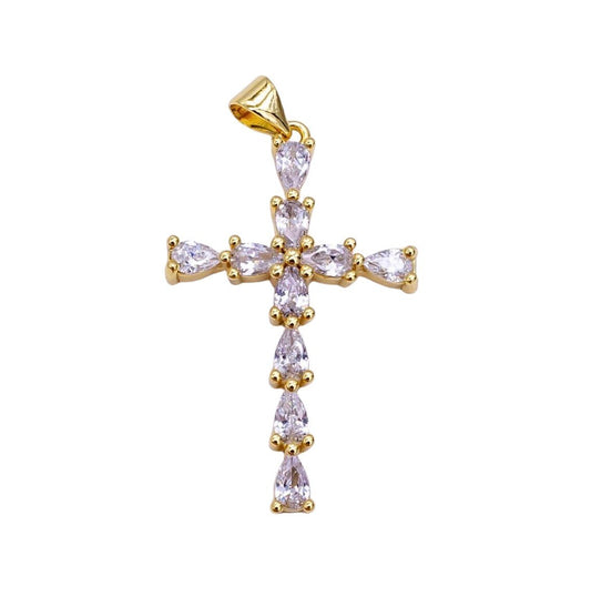 Crystal Cross Pendant - Elisa Charms