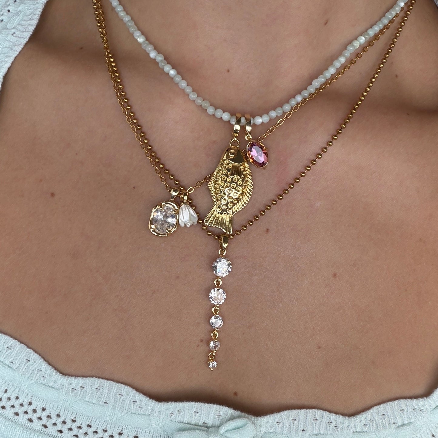Crystal Pendant Necklace - Elisa Charms