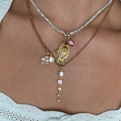 Crystal Pendant Necklace - Elisa Charms