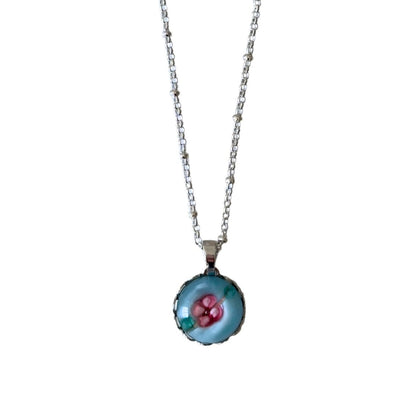 Dahlia Pendant Necklace Silver - Elisa Charms