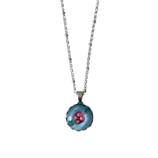 Dahlia Pendant Necklace Silver - Elisa Charms
