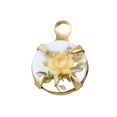 Dainty Yellow Rose Charm