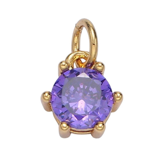 February Birthstone Charm - Elisa Charms