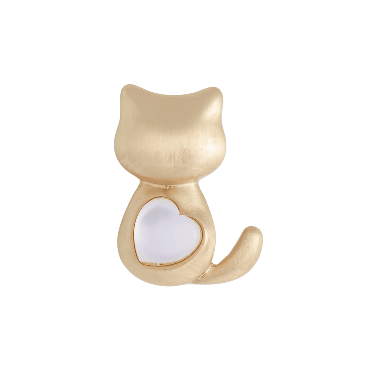 Gold Cat Brooch - Elisa Charms