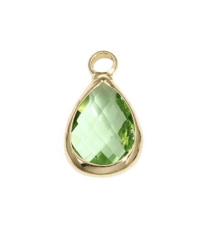 Green Teardrop Gem Charm