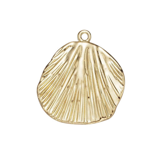 Hammered Shell Pendant - Elisa Charms