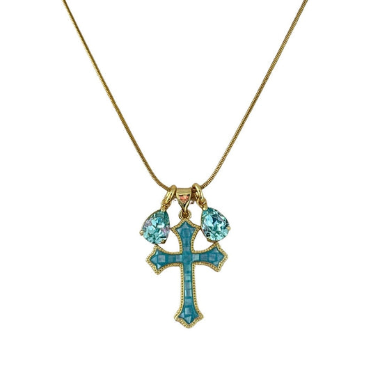 Jane Blue Pendant Necklace - Elisa Charms