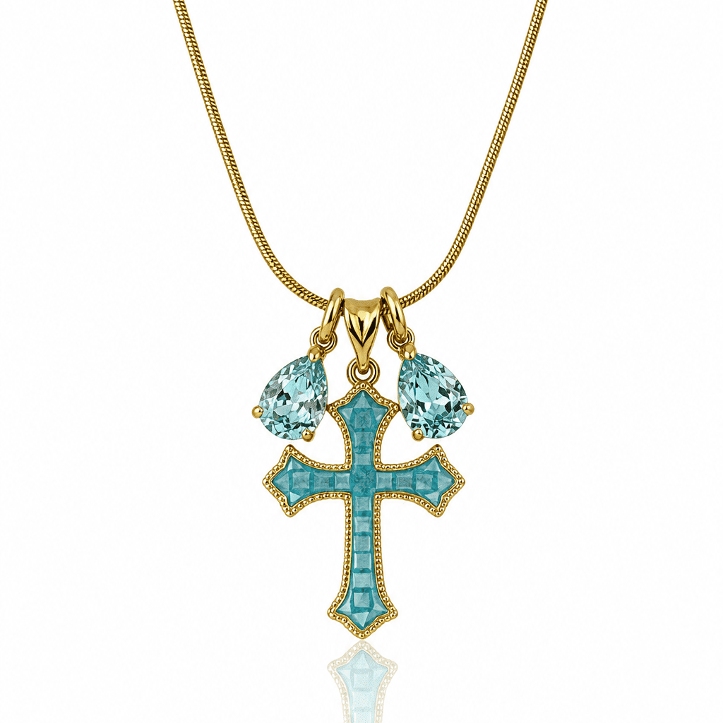 Jane Blue Pendant Necklace - Elisa Charms