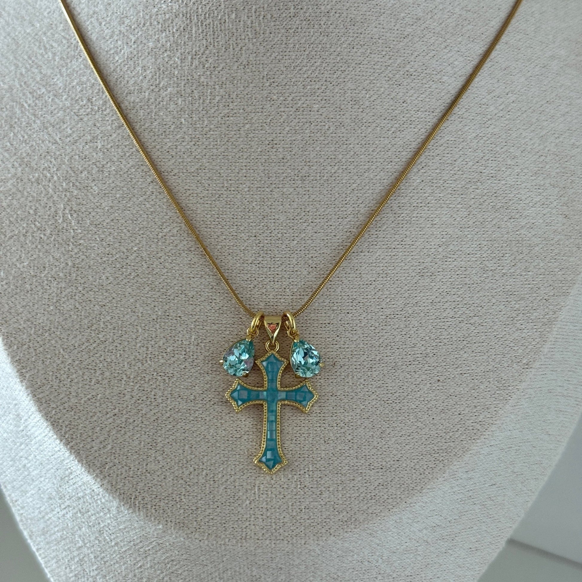 Jane Blue Pendant Necklace - Elisa Charms