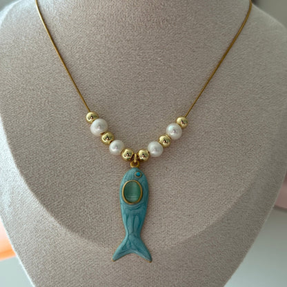 June Pearl Pendant Necklace - Elisa Charms