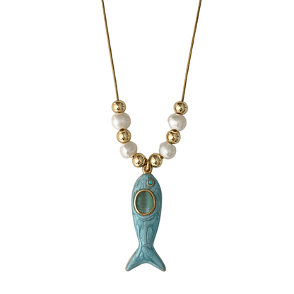 June Pearl Pendant Necklace - Elisa Charms