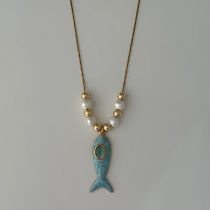 June Pearl Pendant Necklace - Elisa Charms