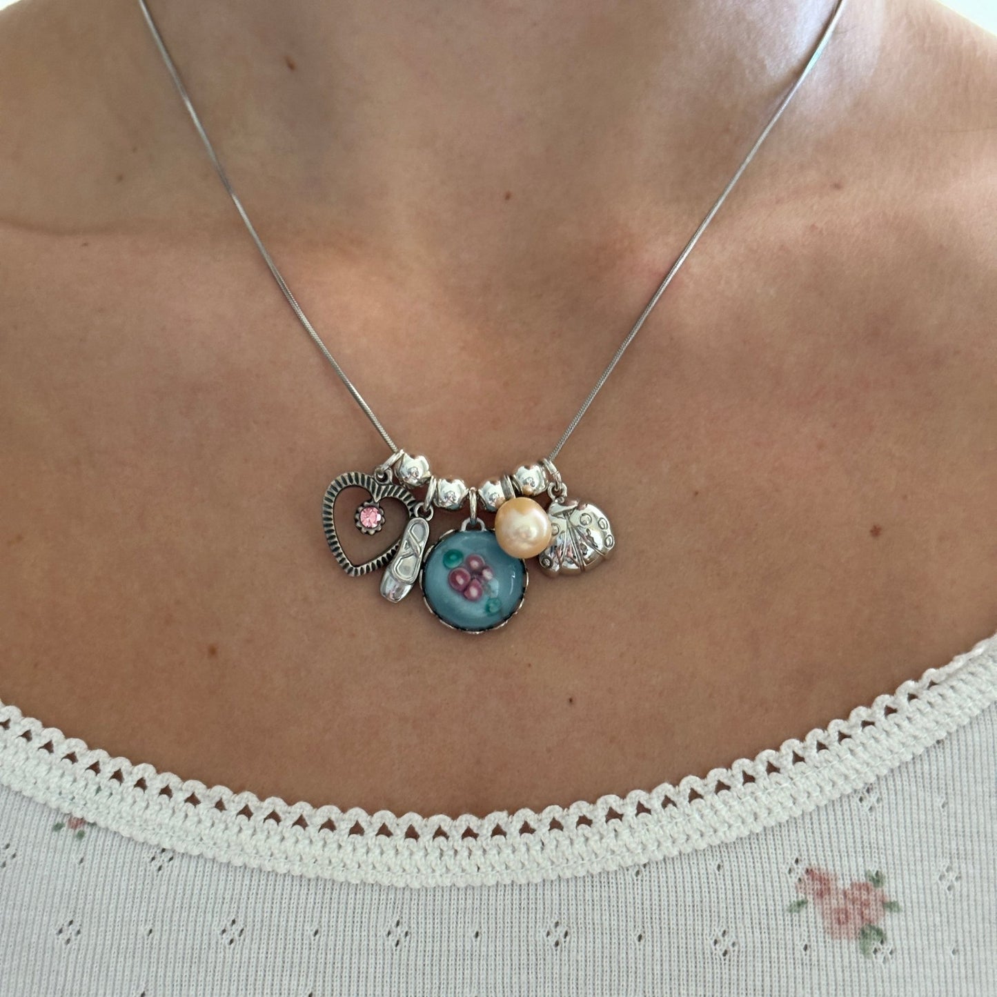 Lacey Charm Necklace - Elisa Charms