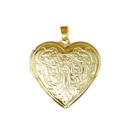 Large Heart Locket Charm - Elisa Charms