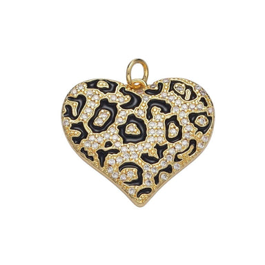 Leopard Heart Pendant