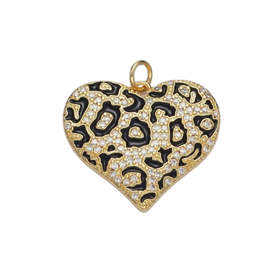 Leopard Heart Pendant