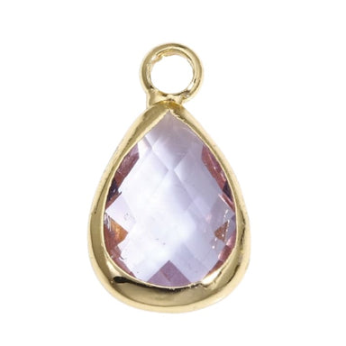 Lilac Teardrop Charm