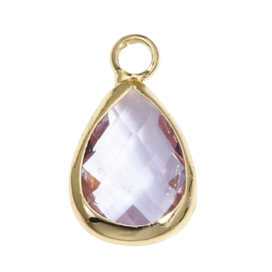 Lilac Teardrop Charm