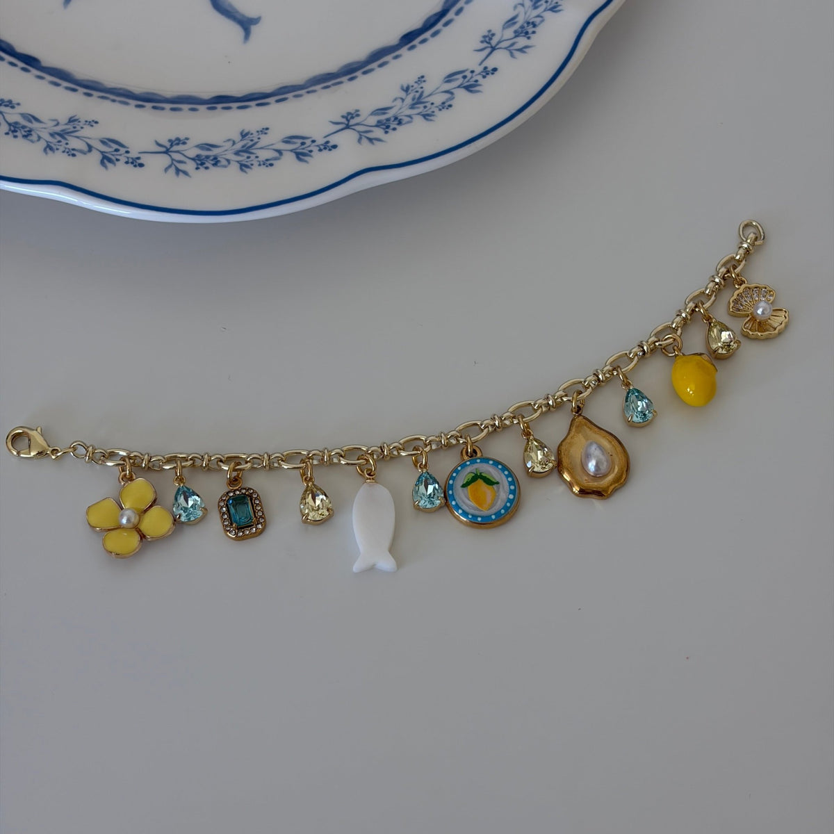 "Limoncello" Charm Bracelet - Elisa Charms
