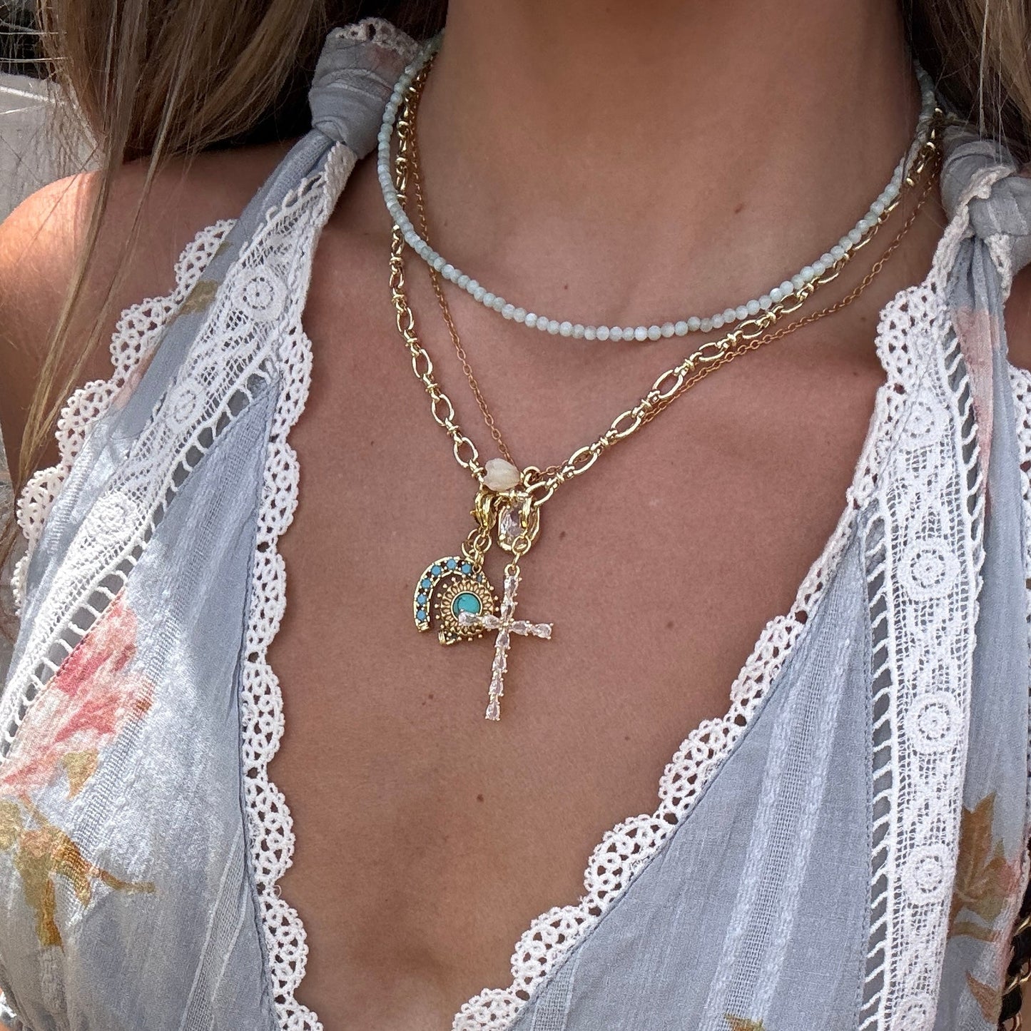 Luna Beaded Necklace - Elisa Charms