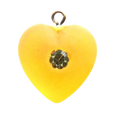 Orange Puff Heart Charm