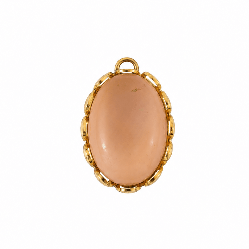 Peach Frosted Cabochon - Elisa Charms