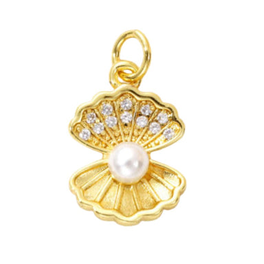 Pearl Clamshell Charm