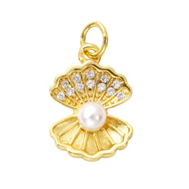 Pearl Clamshell Charm