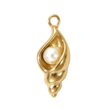Pearl Conch Shell Charm