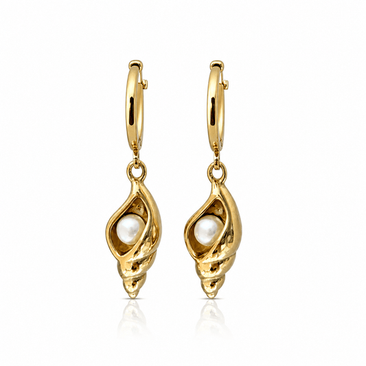 Pearly Conch Earrings - Elisa Charms