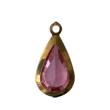 Pink Bezel Gem Charm