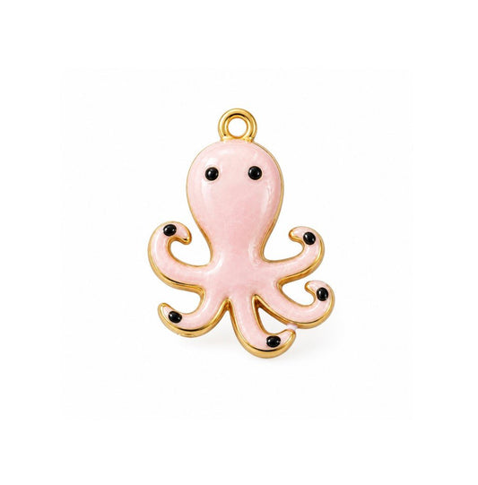 Pink Octopus Charm - Elisa Charms
