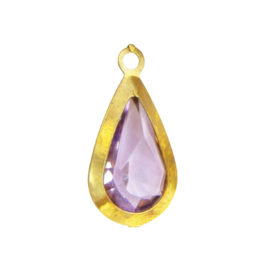 Purple Bezel Gem Charm