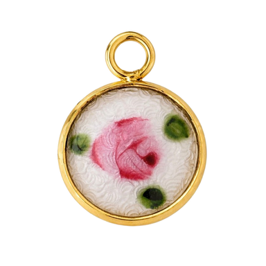 Rose Guilloche Charm